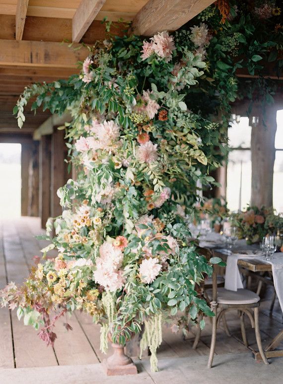 Floral installation with Floret Flower Farm Inspiration