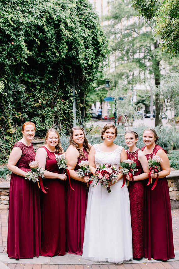 Winter bridesmaids