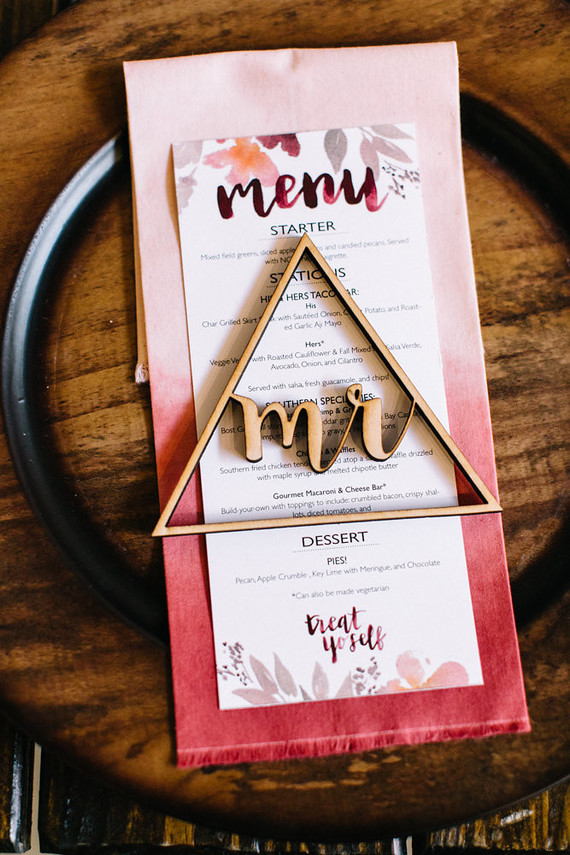 Geometric menu Inspiration