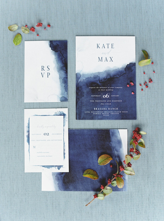 Indigo wedding invitations Inspiration