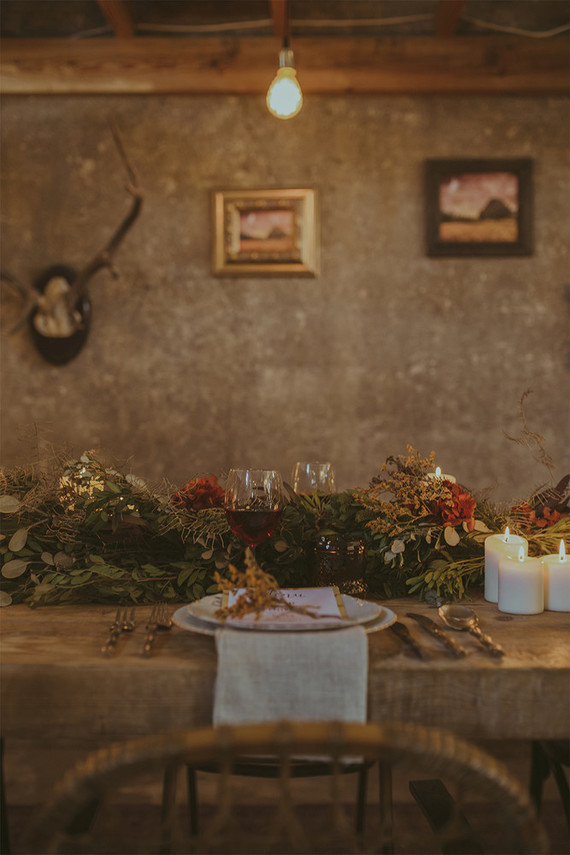 Woodland place setting