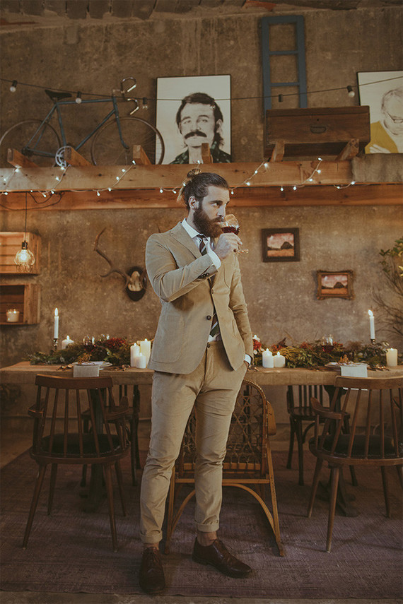 Rustic groom