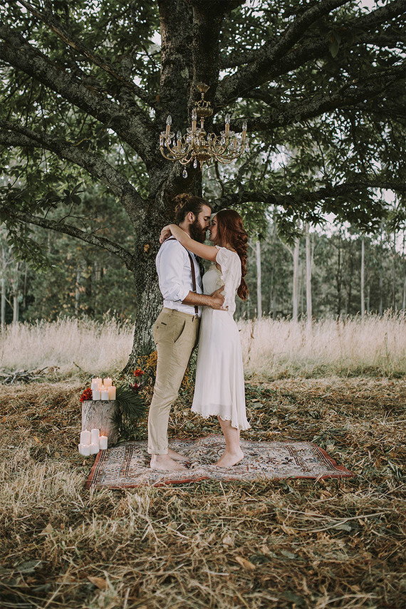 Woodland wedding ceremony