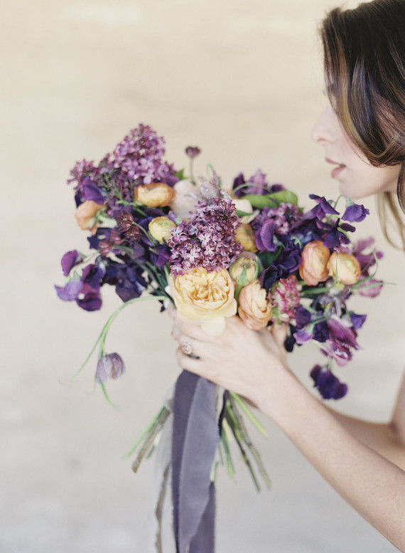 Purple bridal bouquet