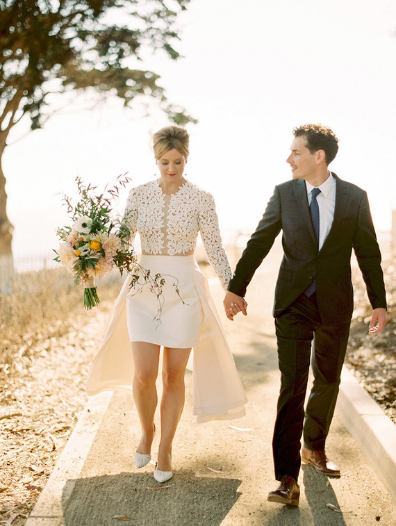 Modern wedding portrait