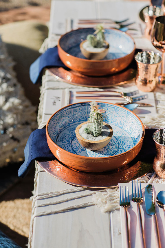 Copper place setting