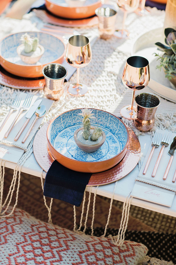 Bohemian place setting Inspiration
