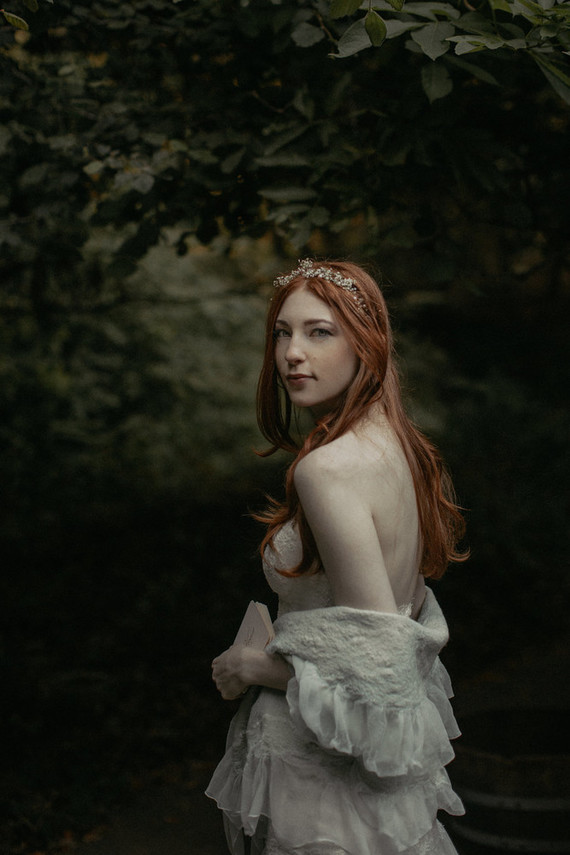 Forest bridal portrait