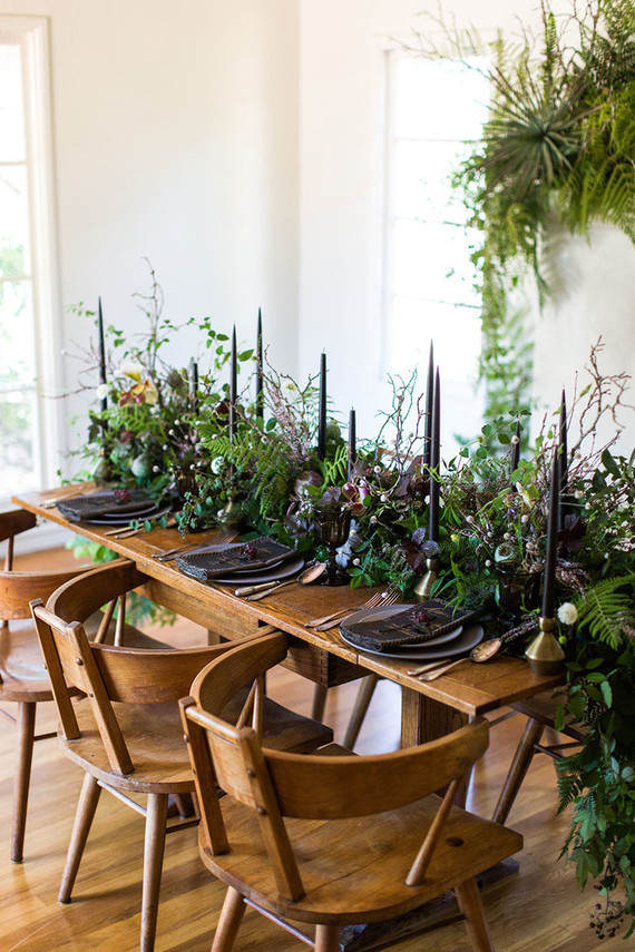 Foliage tablescape