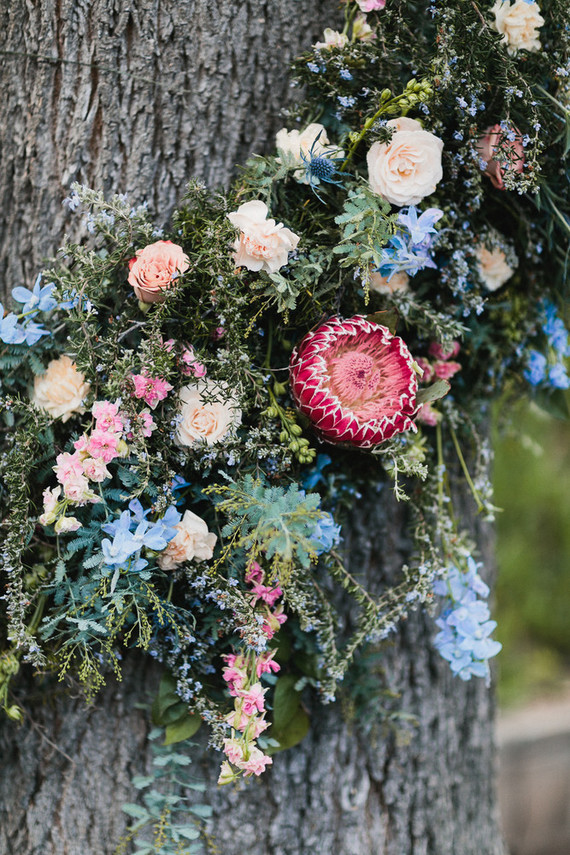 protea floral installation