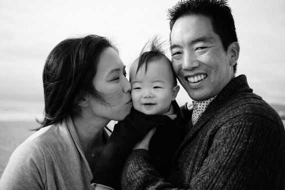 multi generation family photos at the beach