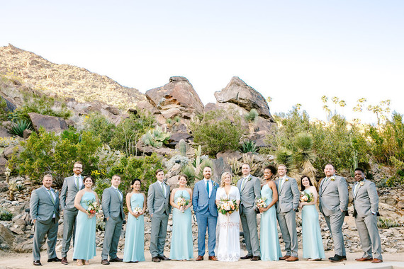 Desert wedding party