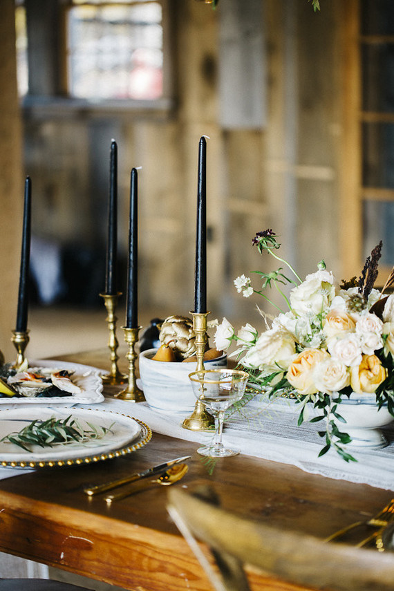 Rustic modern tablescape