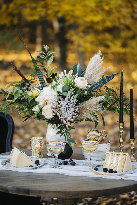 Fall wedding centerpiece
