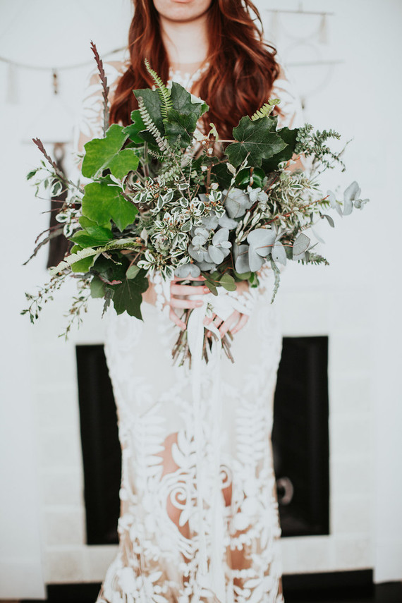 Greenery bridal bouquet