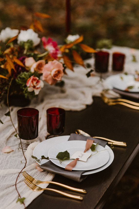 Moody place setting