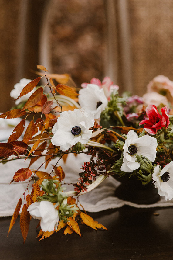 Anemone wedding florals