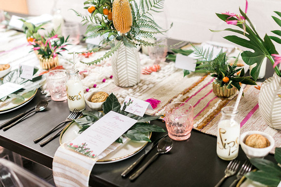 Tropical place setting