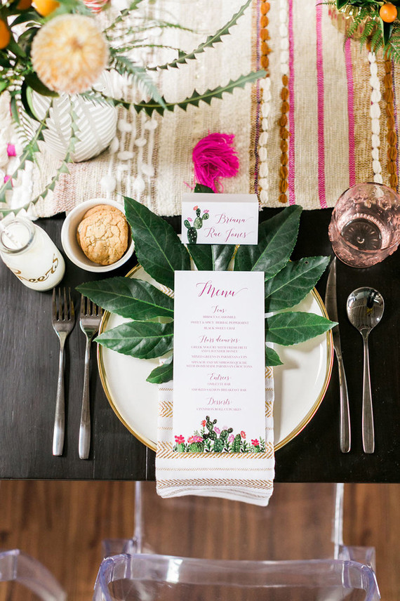 Tropical place setting