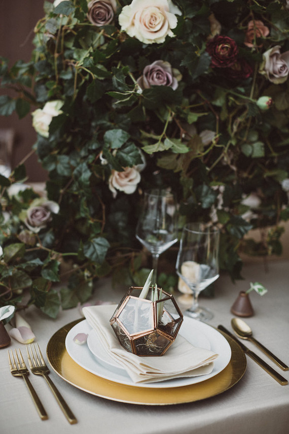Gold place setting