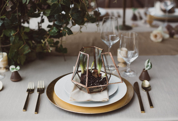 Gold place setting