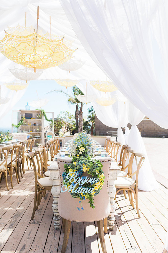 Spring french inspired baby shower Inspiration