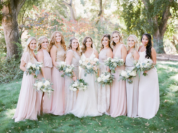 Pink bridesmaids