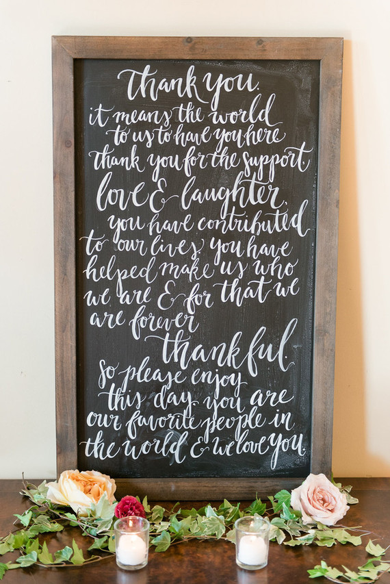 Chalkboard signage