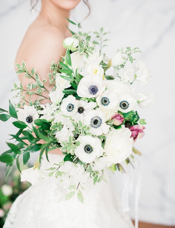 Anemone bridal bouquet