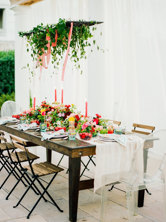 Colorful tablescape