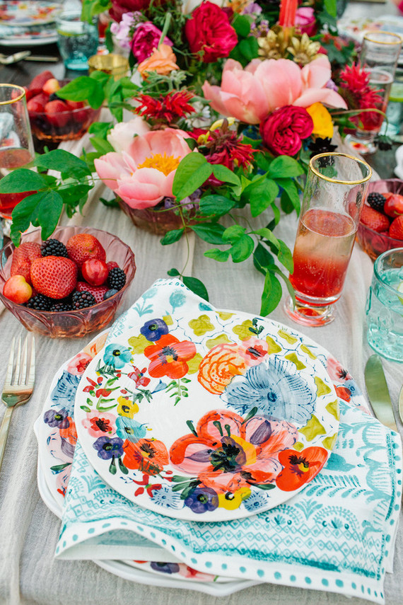 Bright Spring bridal shower brunch inspiration