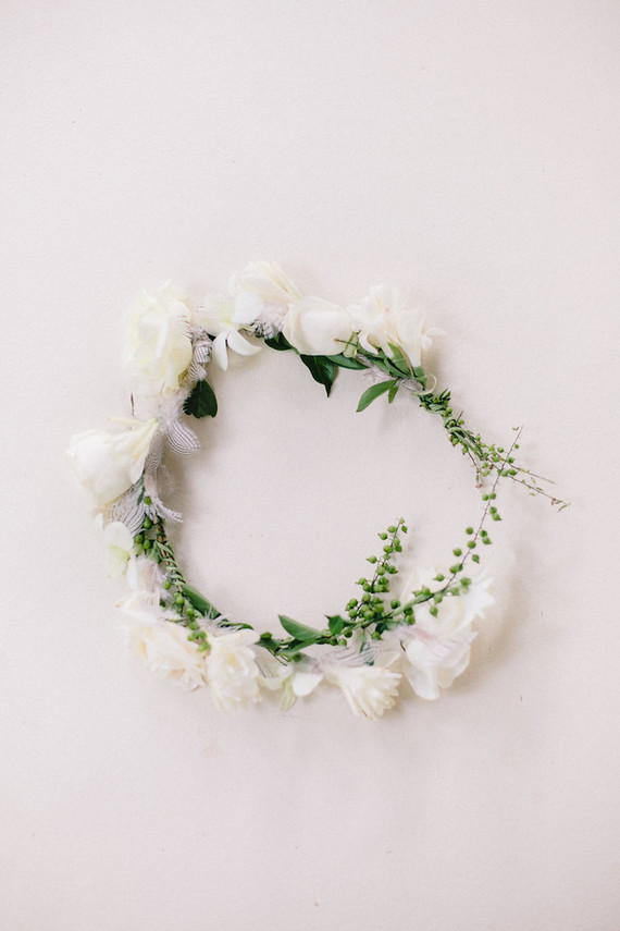 White floral crown
