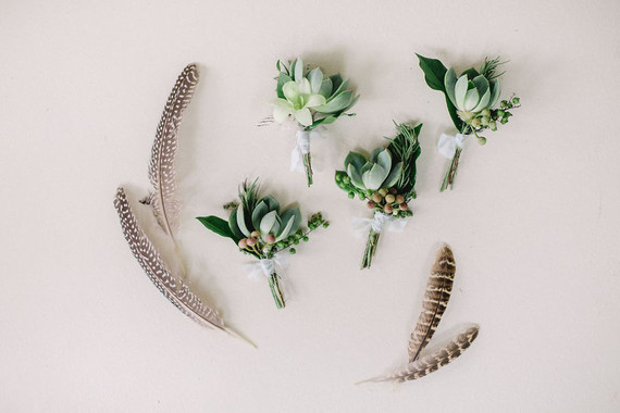 Green boutonnieres
