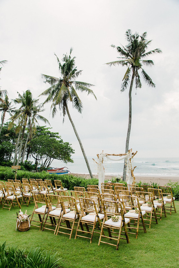 Tropical wedding ceremony