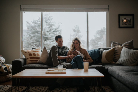 moody modern newborn photos