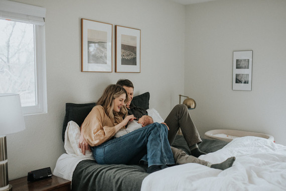 moody modern newborn photos