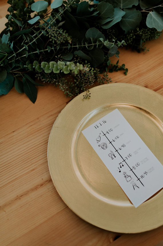 Gold place setting