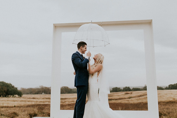 Modern wedding portrait