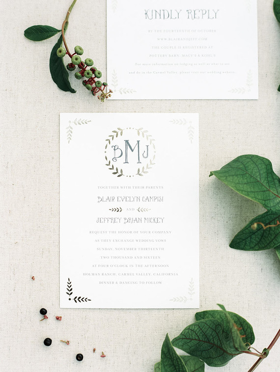 Minted stationery