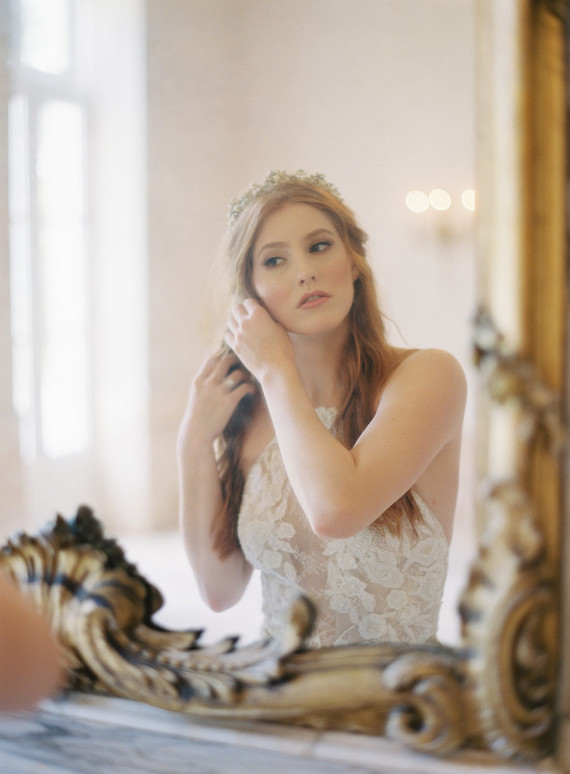 Bride getting ready