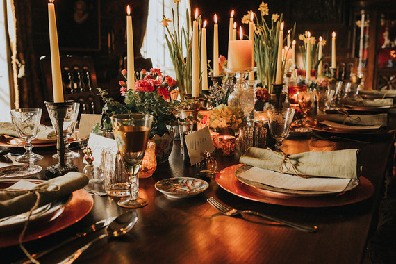 Moody wedding tablescape Inspiration