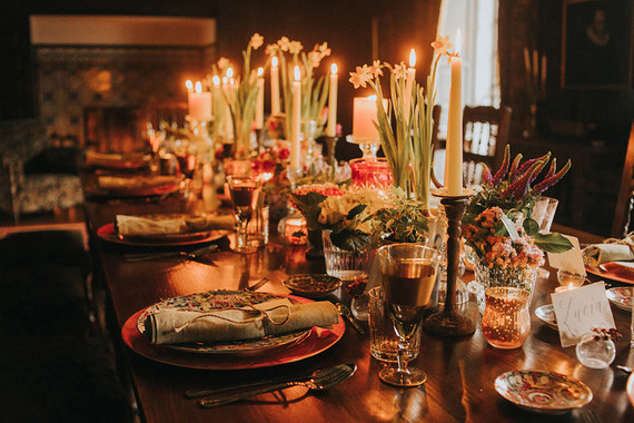 Moody wedding tablescape