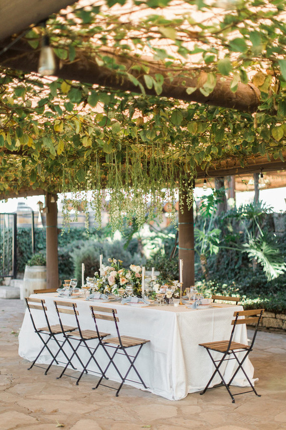 Vineyard wedding tablescape