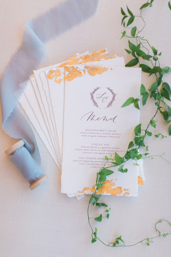 Gold stationery