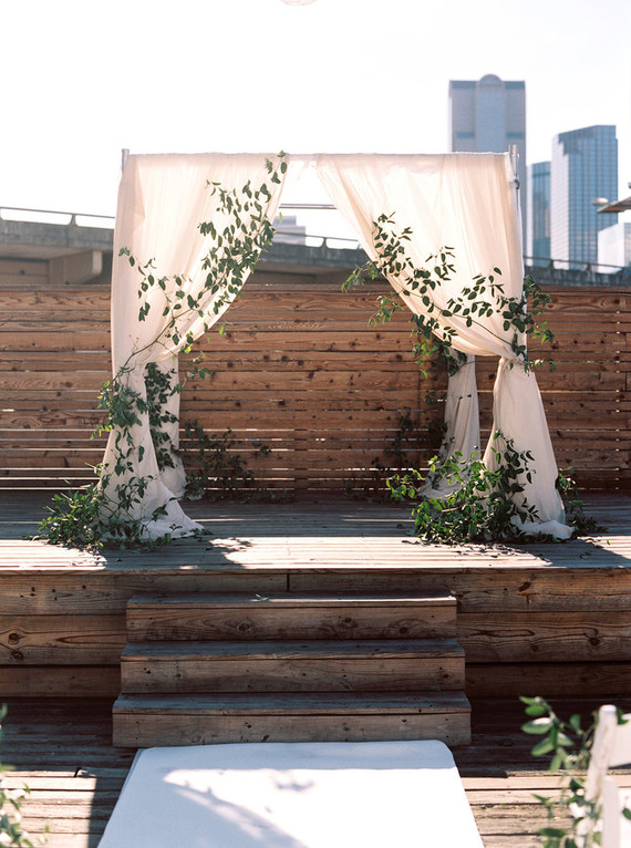 Rooftop wedding ceremony