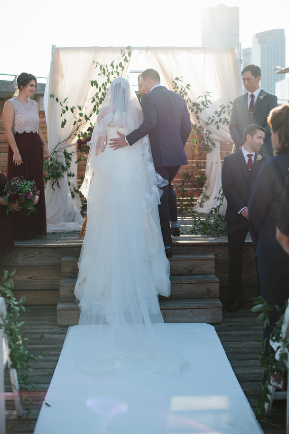 Rooftop wedding ceremony