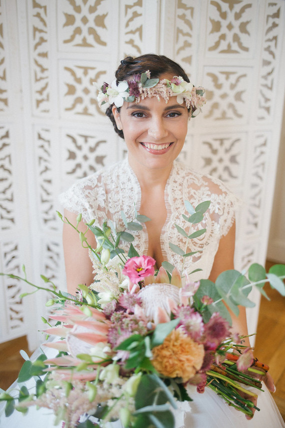 Boho bridal portrait