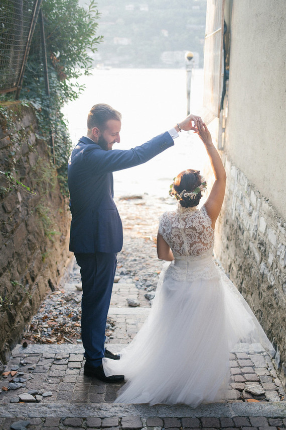 Romantic wedding portrait