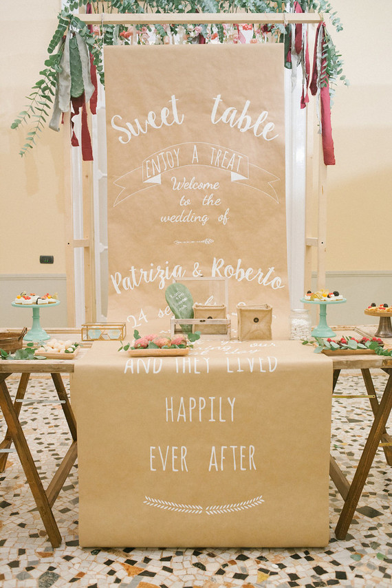 Dessert table signage