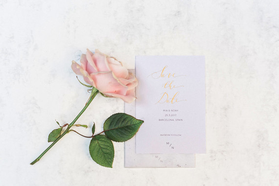Gold wedding invitations